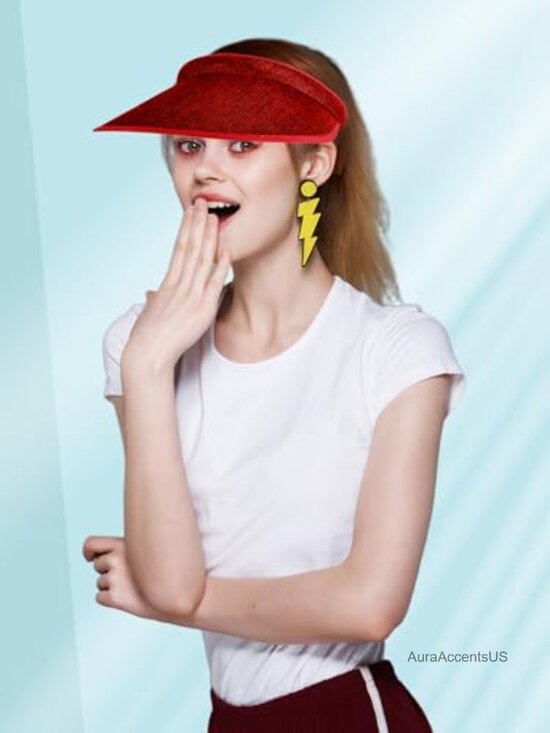 6 Pack Sun Visor Hats - Wide Brim UV Protection Beach Visors for Outdoor Sports